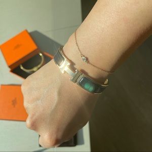CLIC H BRACELET | PM-Color: Noir Rose Gold